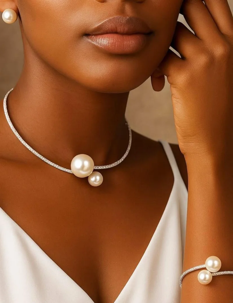 Pearl necklace set